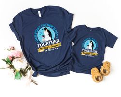 first fathers day penguin matching shirts, personalized our first fathers day together shirt, new dad fathers day gift,