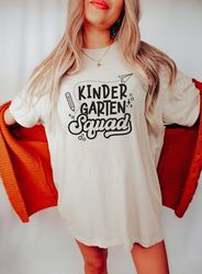 kindergarten squad shirt, happy kindergarten team, hello kindergarten crew, gift for kindergarten teacher, happy kinderg