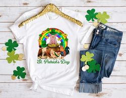 farm lucky cow pig patrick day shirt, lucky shirt, patrick day shirt, shamrock shirt, st patrick day shirt, irish day sh