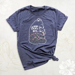 Floral Mama Bear and Baby Bear Shirt, Mommy and Me Shirts, Mothers Day Gift Shirt, Funny Mom Shirt, Wildflower Mom T-Shi