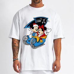 mickey minnie santa ride sleigh christmas carolina panthers t-shirt - cruel ball