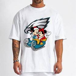 mickey minnie santa ride sleigh christmas philadelphia eagles t-shirt - cruel ball