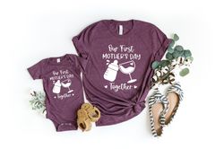 Our First Mothers Day Together Tshirt, Mothers Day Gift, Design Mothers Day T-shirt, First Mothers Day Gift, Gift For Mo