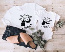 our first mothers day shirt, mothers day matching shirt, mothers day mommy and baby outfit