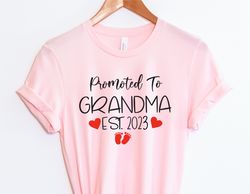 promoted grandma shirt, mom est grandma tee, grandma shirt, mom mimi aunt shirt, mothers day shirt, custom baby announce