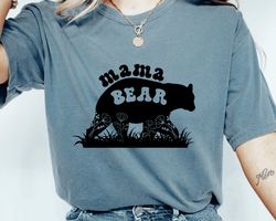 mom shirt, comfort colors  mama shirt, groovy smiley dance spirit crewneck t-shirt for women, mama bear shirt