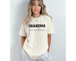 personalized grandma shirt comfort colors, nana shirt, personalized grandma gift christmas gift customized mothers day s