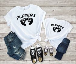 custom fathers day shirt, player shirt, player 1 shirts , father son shirts , dad gamer shirt gift , gamer dad shirt , g
