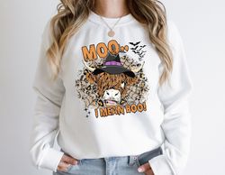 boo ghost cow halloween sweatshirt, moo i mean boo sweatshirt, funny cow sweatshirt, funny halloween gifts, halloween sh