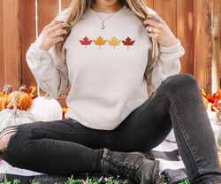 Fall Leaves Sweatshirt, Thanksgiving Outfit, Women Fall Shirt, Welcome Autumn Sweater, Halloween Sweatshirt, Autumn Leav