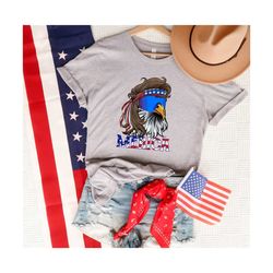 Redneck Eagle Merica Shirt, Merica Mullet Eagle Shirt, American Eagle,American Flag,4th of July Shirt,Independence Day,S