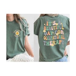 comfort colors retro occupational therapy shirt, cute ot shirt, special education shirt, funny therapist shirt, aestheti