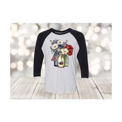 Independence Day Raglan, American Flag Jars With Flowers, Jars Of Flowers, 4th Of July, Fourth of July, 4th of July shir