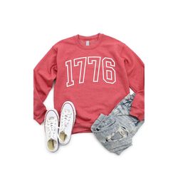 1776 America Sweatshirt, 4th of July Shirt, Independence Day Shirt, Fourth Of July Shirt, Memorial Day Womens Shirt, Ame