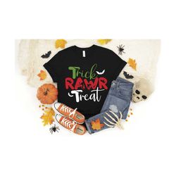 Trick RAWR Treat Shirt, Halloween Party, Halloween Tshirt, Halloween Shirt, Hocus Pocus Shirt, Halloween Funny Tee,,Spoo