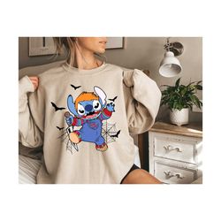 halloween costume sweatshirt,scary stitch shirt,funny stitch shirt,halloween costume tee,halloween chucky stitch shirt,d