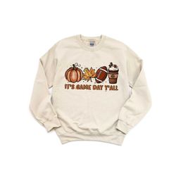 fall it s game day all, fall football sweatshirt, fall football shirt, gamer day, football mom, autumn shirt, halloween