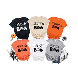 custom text halloween shirt, personalized custom shirt, halloween family matching shirt, family costume shirt, family ha