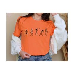 halloween skeleton shirt, skeleton dance shirt, women's halloween shirt, girls skeleton shirt, retro halloween tee, spoo