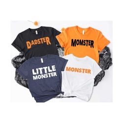 halloween family shirt, momster dadster shirt, little monster shirt, monster halloween shirt, halloween family matching