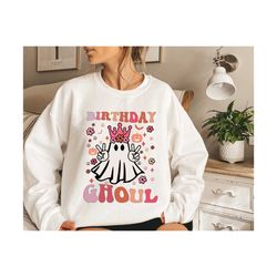 halloween birthday girl shirt, girls ghost shirt, girls birthday party shirt, halloween sweatshirt, halloween party shir