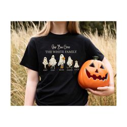 custom family halloween shirt, our boo crew shirt, ghost family shirt, halloween family ghost shirt, halloween family ma