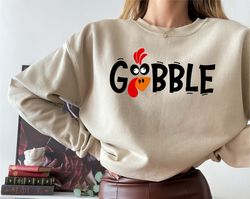 Gobble Gobble Thanksgiving Sweatshirt, Thanksgiving Sweatshirt Womens, Family Thanksgiving Sweatshirts, Funny Thanksgivi