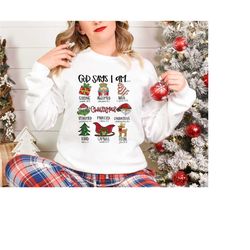 Christmas Sweatshirt, God Says I Am Christmas, Christian Sweatshirt, Christmas Jesus Shirt, Christmas Gift, Christmas Ch