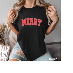 Christmas T Shirt, Merry Shirt, Merry Christmas Shirt, Christmas Shirt, Comfort Colors Family Christmas Tee Gift For Chr