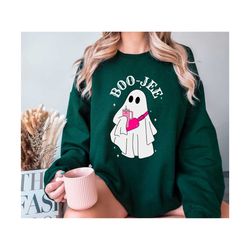 halloween ghost sweatshirt, boo jee shirt, trendy halloween crewneck, spooky season ghost sweater, halloween shirt, hall