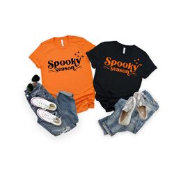 spooky season shirt, happy halloween shirt, vintage halloween crewneck sweatshirt, spooky family shirts, halloween famil