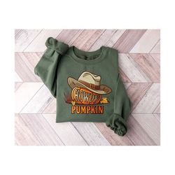 howdy pumpkin sweatshirt, western halloween shirt, retro halloween sweatshirt, cute country cowgirl halloween sweatshirt