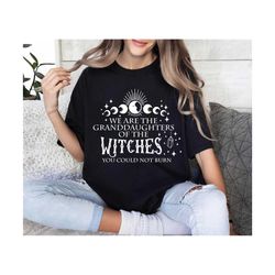 we are the granddaughters of the witches shirt, salem witch shirt, witchy shirt, mystical shirt, halloween shirt, hallow