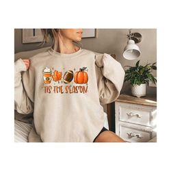 tis the season football shirt, gameday sweatshirt, fall coffee shirt, coffee lovers shirt, pumpkin latte shirt, pumpkin