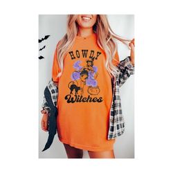 howdy witches shirt western graphic tee western halloween tshirt, cute fall top, comfort colors, retro halloween graphic