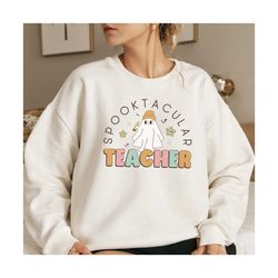 halloween teacher shirt, spooky teacher shirt, ghost teacher shirt, fall teacher tee, trick or teach shirt, read more bo