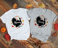 thanksgiving turkey family shirts - mommy turkey shirt, daddy turkey shirt, baby turkey shirt - matching thanksgiving fa