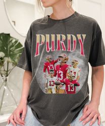 comfort colors 90s vintage inspired brock purdy tshirt, brock purdy 13 shirt, mr irrelevant shirt, san francisco 49ers,