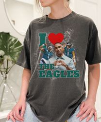 comfort colors i love the eagles tshirt, bootleg jalen hurts shirt, nfl vintage, philadelphia eagles shirt, hurts so goo