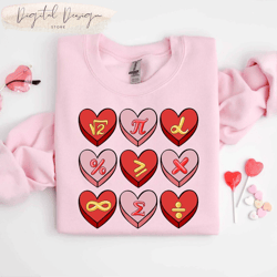 comfort colors math teacher valentine shirt, valentines day math teacher sweatshirt, heart teacher, valentine math lover