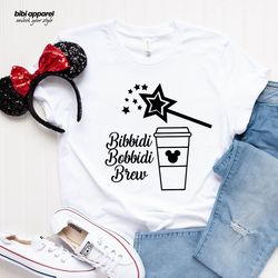 bibbidi bobbidi brew coffee shirt  trendy disney shirt  disney trip shirt  family vacation tee  bella canvas