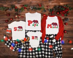 family bear, buffalo plaid bear, family matching, most likely to shirt, christmas shirt, buffalo plaid shirt,christmas p
