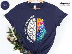 mental health matters, mental health shirt, plant lovers gift, gardening gift, flower t-shirt, floral brain, mental heal