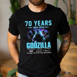 70 years 1954-2024 godzilla thank you for the memories shirt, sweatshirt, hoodie