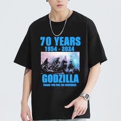 70 years 1954-2024 godzilla thank you for the memories t-shirt sweatshirt hoodie