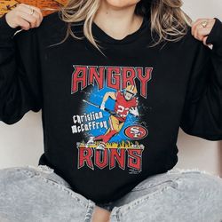 angry runs 49ers christian mccaffrey shirt, angry runs 49ers sweatshirt, hoodie