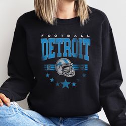 detroit football sweatshirt, vintage style detroit football crewneck sweatshirt, america football hoodie, football fan