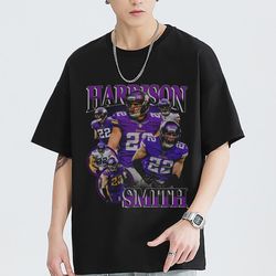 harrison smith football shirt, gift for men women vintage 90s bootleg classic graphic tee, gift for football fan minneso