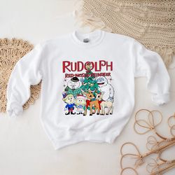 rudolph the red nosed reindeer christmas sweatshirt, rudolph xmas vintage shirt, rudolph christmas shirt, vintage christ