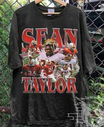 sean taylor bootleg style shirt, sean taylor sweatshirt, vintage shirt 90s football graphic tee, unisex hoodie shirt for